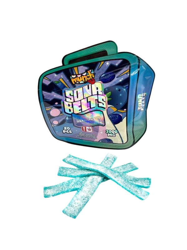 MUNCH SOUR BELTS - Blueberry 3000mg