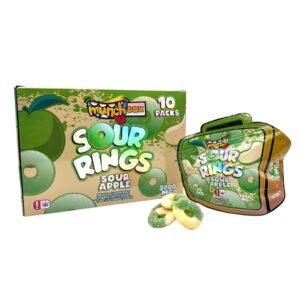 MUNCH SOUR RINGS - Green Apple 3000mg