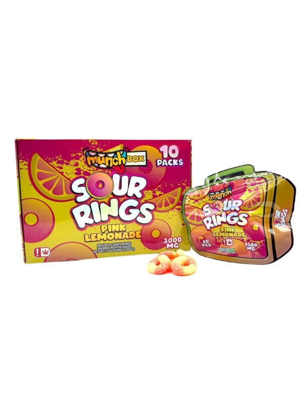 MUNCH SOUR RINGS - Pink Lemonade 3000mg