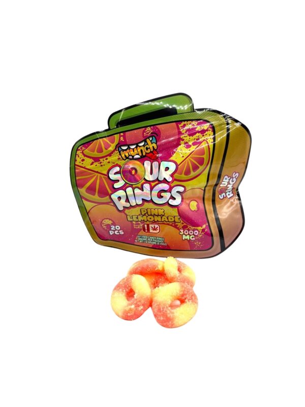 MUNCH SOUR RINGS - Pink Lemonade 3000mg