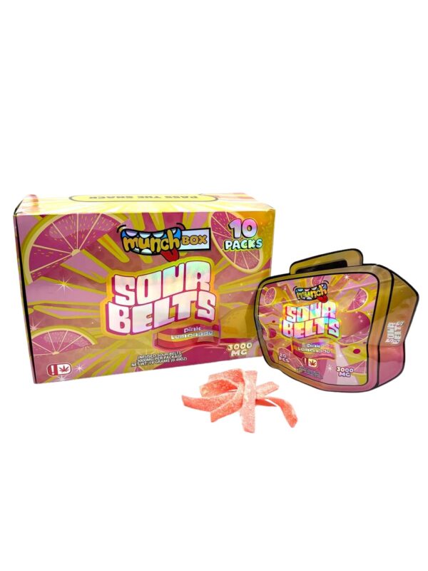 MUNCH SOUR BELTS - Pink Lemonade 3000mg