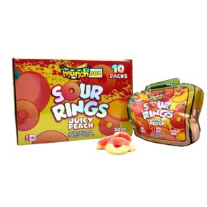 MUNCH SOUR RINGS - Juicy Peach 3000mg