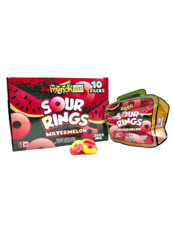 MUNCH SOUR RINGS - Watermelon 3000mg