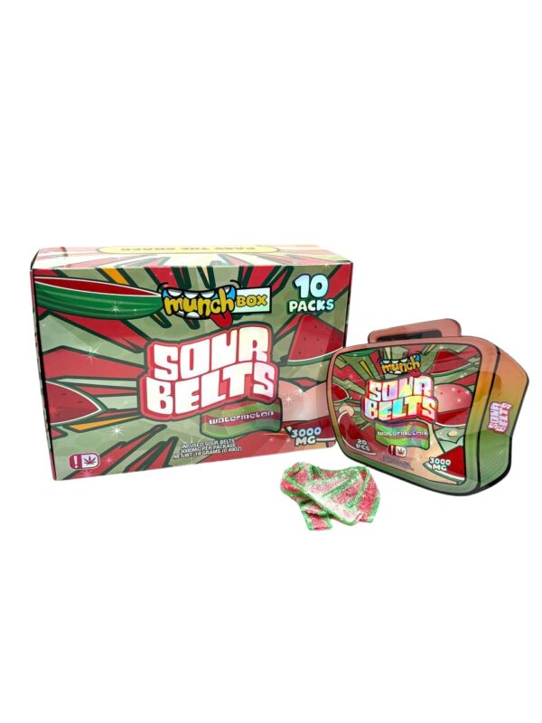 MUNCH SOUR BELTS - Watermelon 3000mg