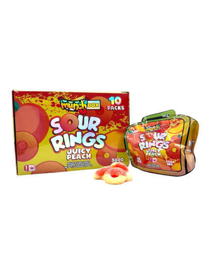 MUNCH SOUR RINGS JUICY PEACH - 3000MG data-visibility="visible"